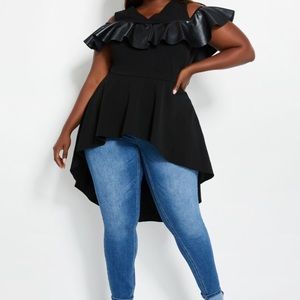 Black cold shoulder tunic!